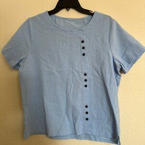 Shirt/blouse, light blue, pullover, Size M